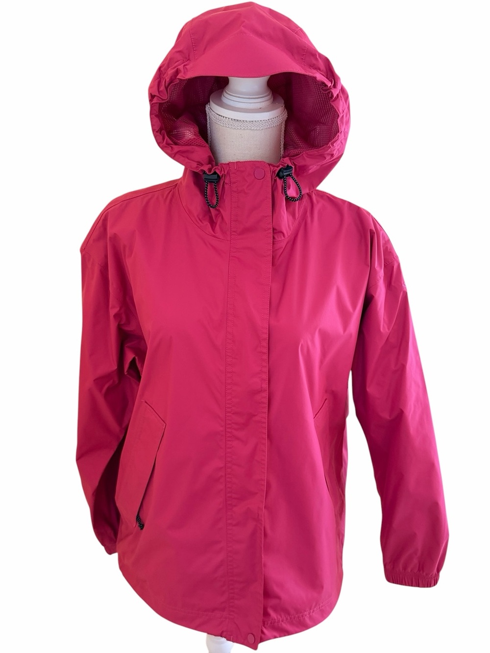 Merrell Pink Zip Front Hooded Rain Jacket S